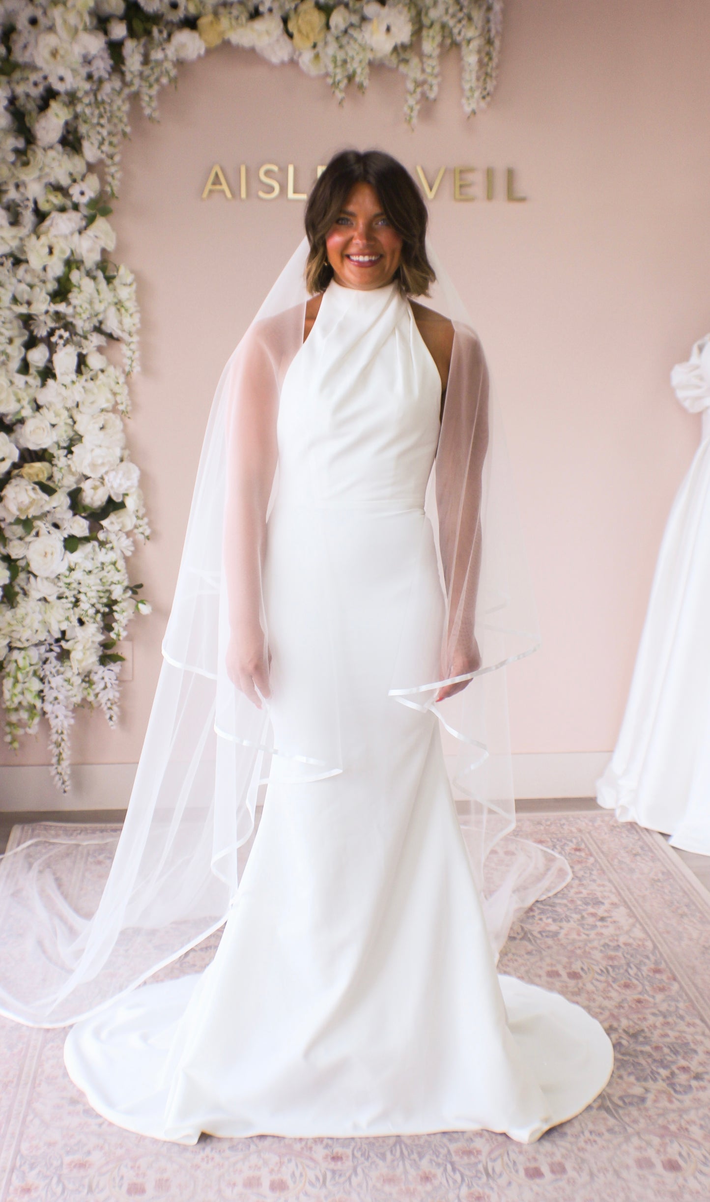 Satin Ribbon Edge Cathedral Veil