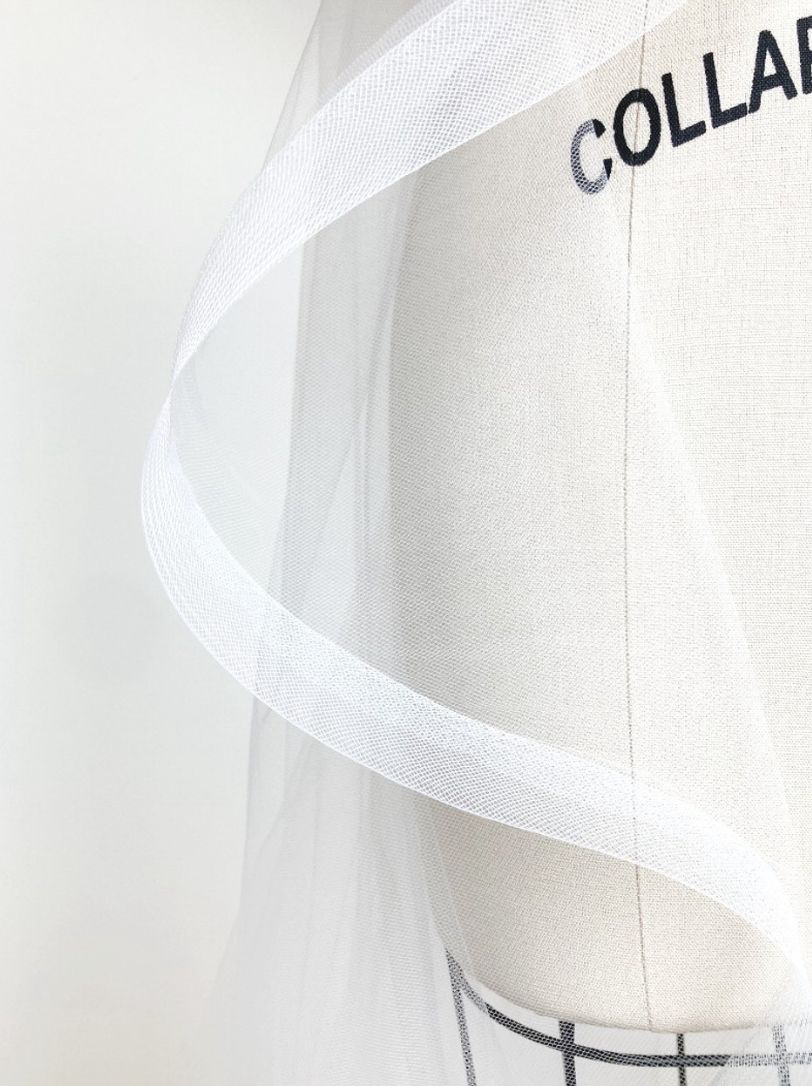 Cathedral Waterfall Veil in 2” Horsehair Edge