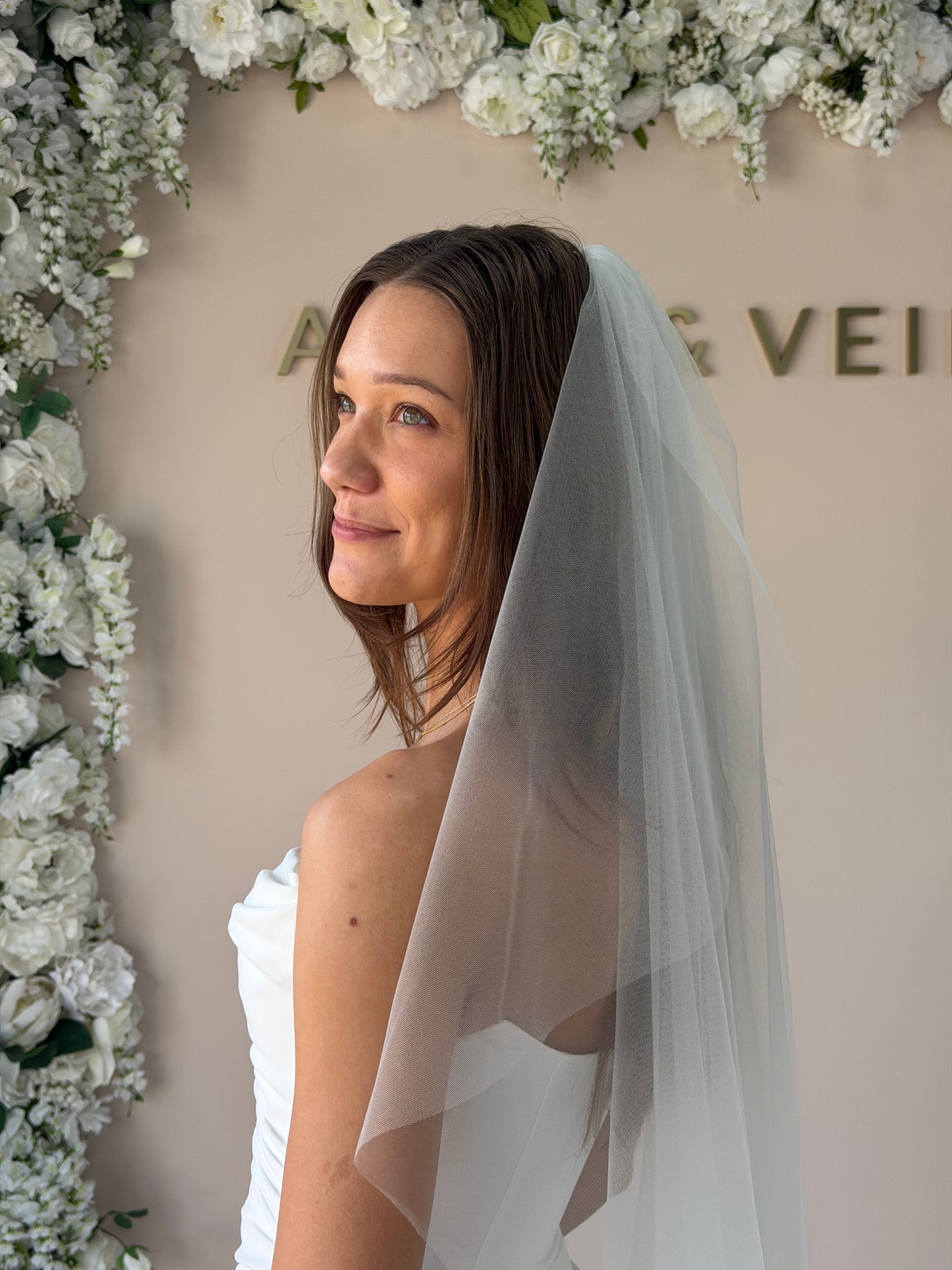 Classic Waterfall Edge Cathedral Veil