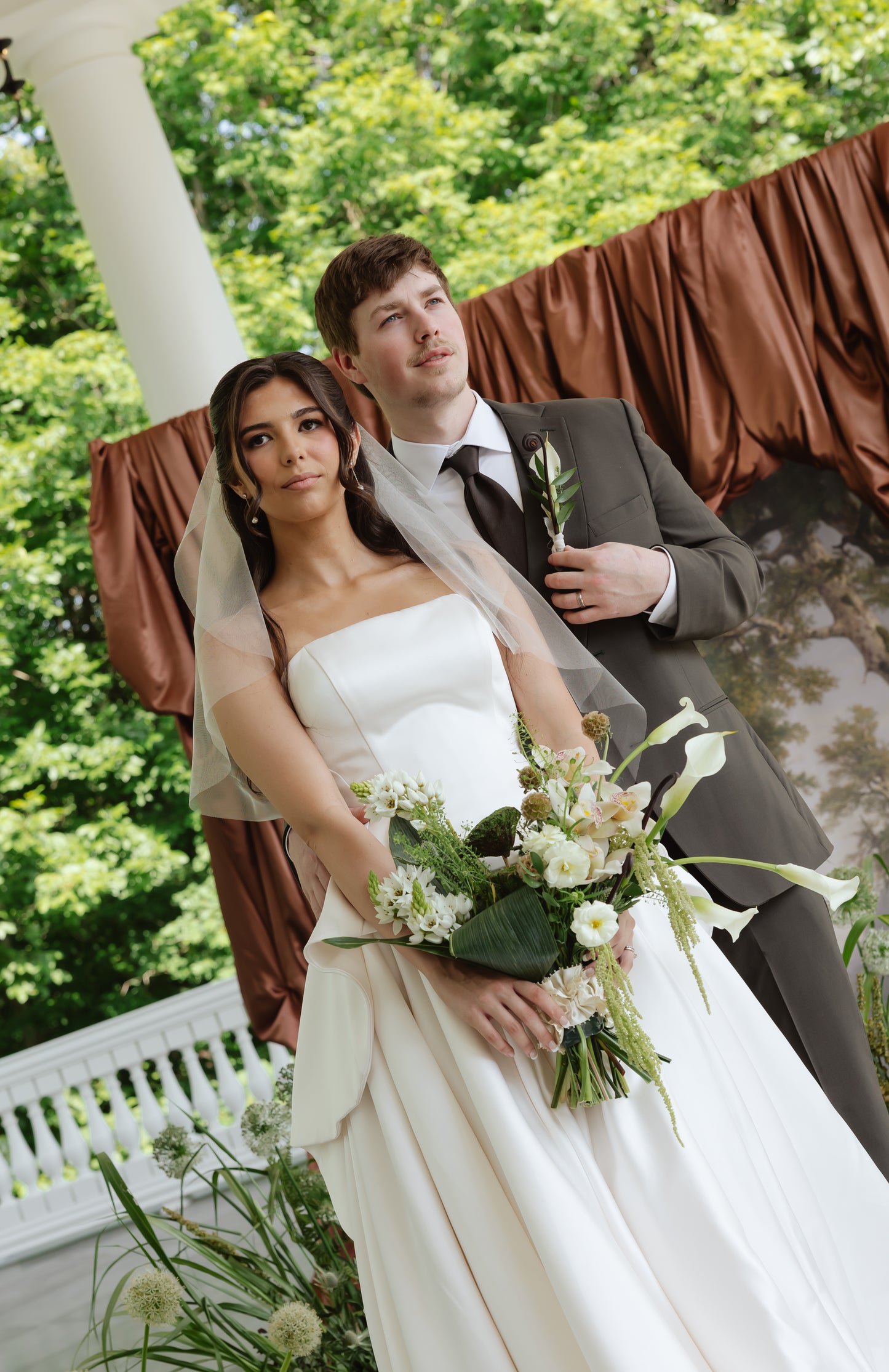 Classic Waterfall Edge Cathedral Veil