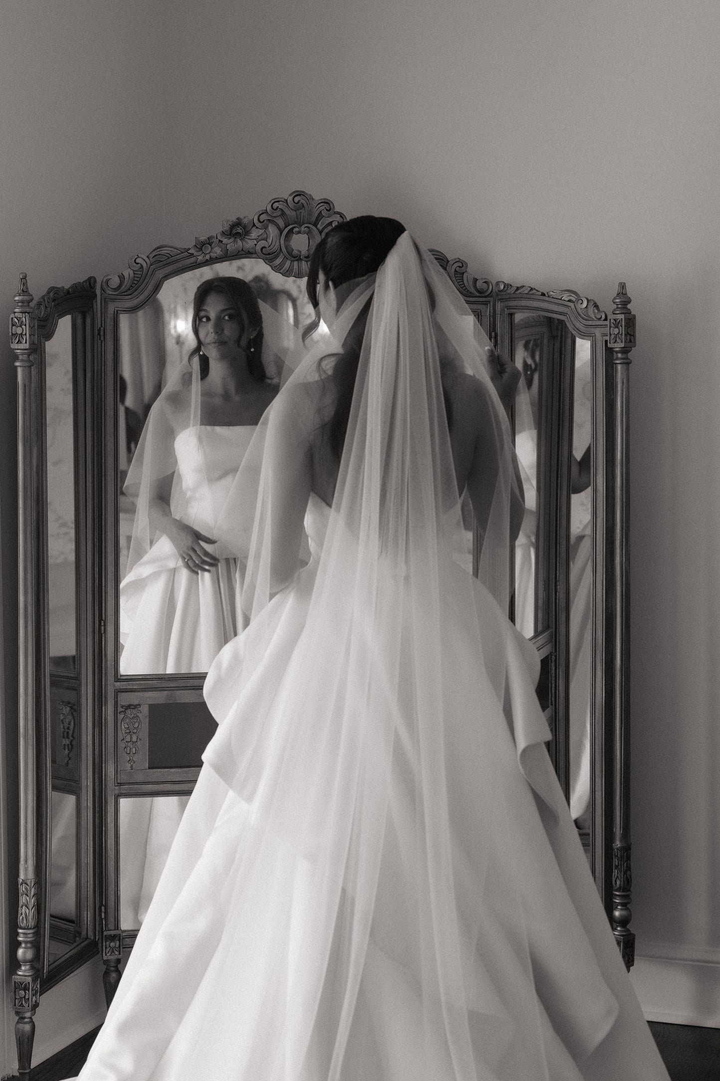 Classic Waterfall Edge Cathedral Veil