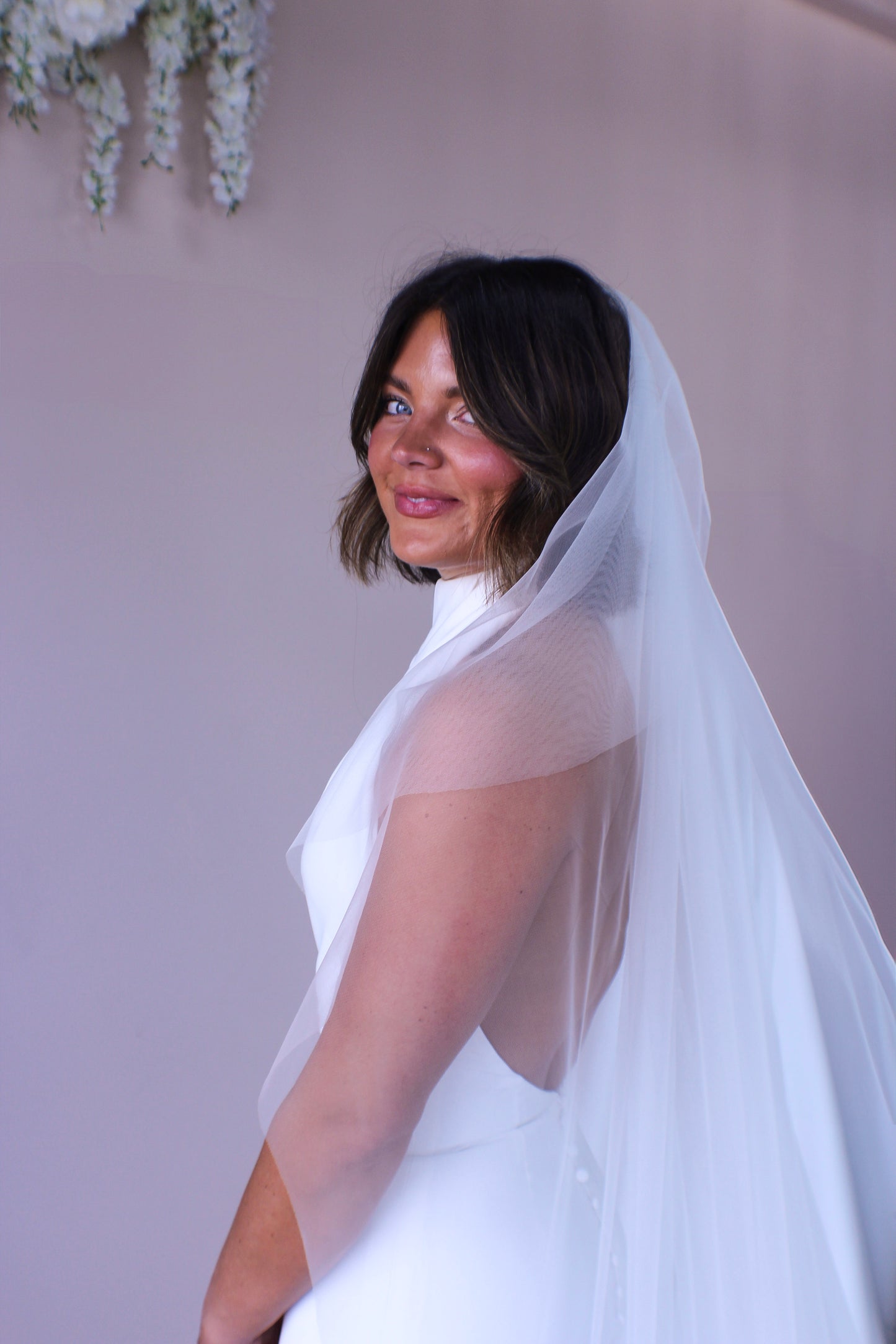 Classic Waterfall Edge Cathedral Veil