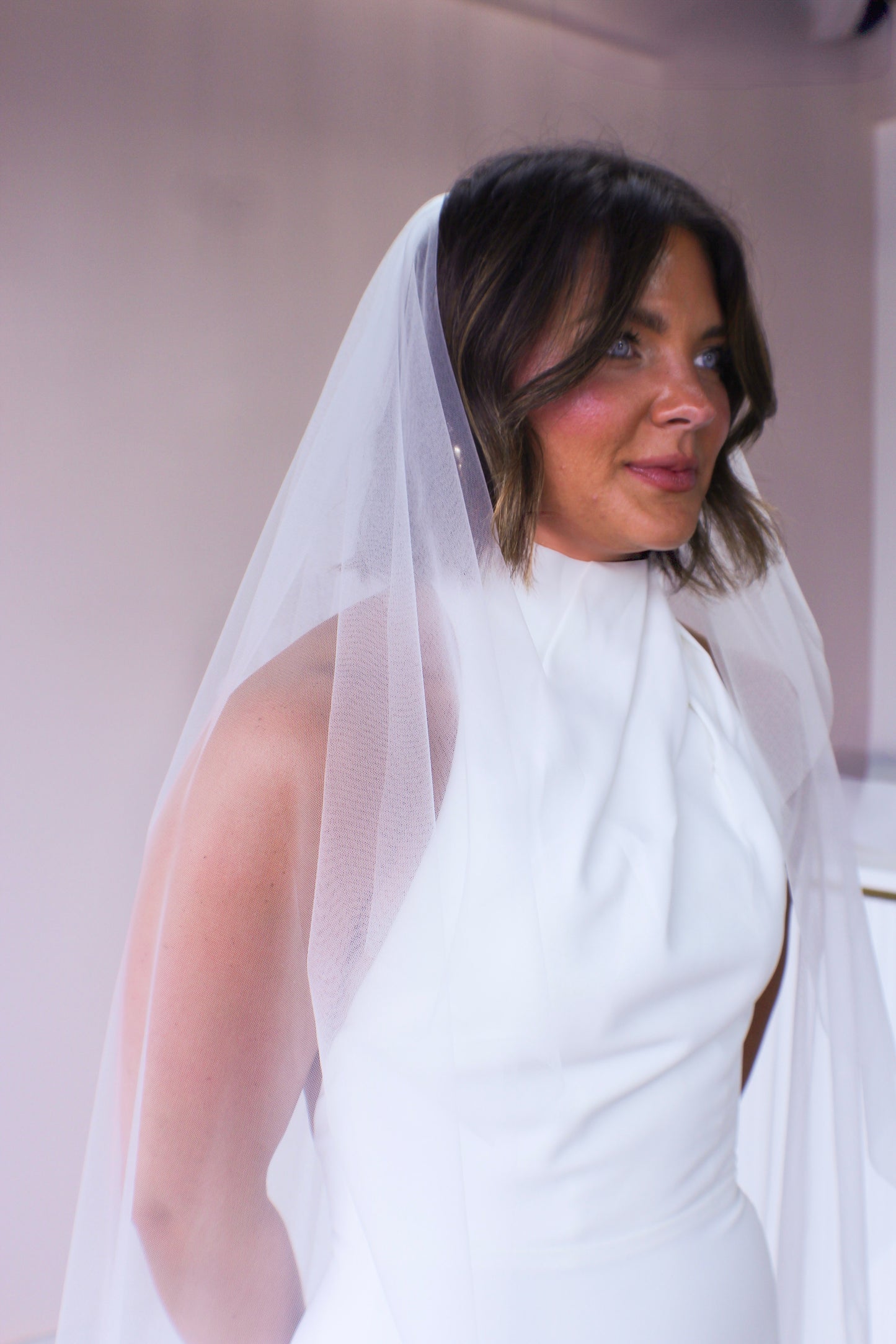 Classic Waterfall Edge Cathedral Veil