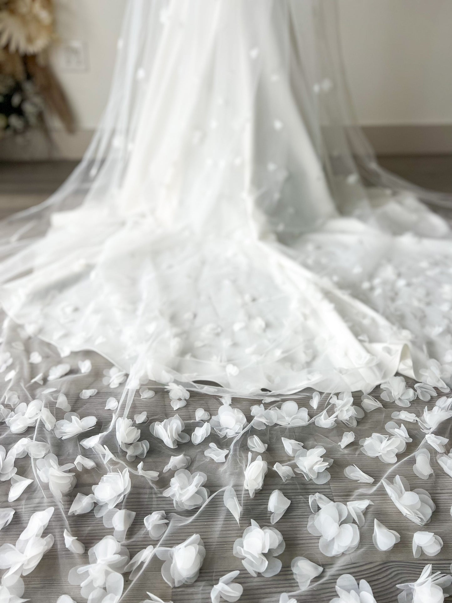 3D Floral Cathedral Veil