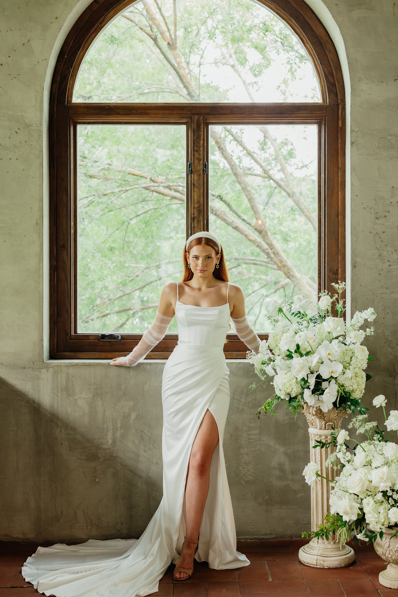 Soft Ruched Tulle Sleeve