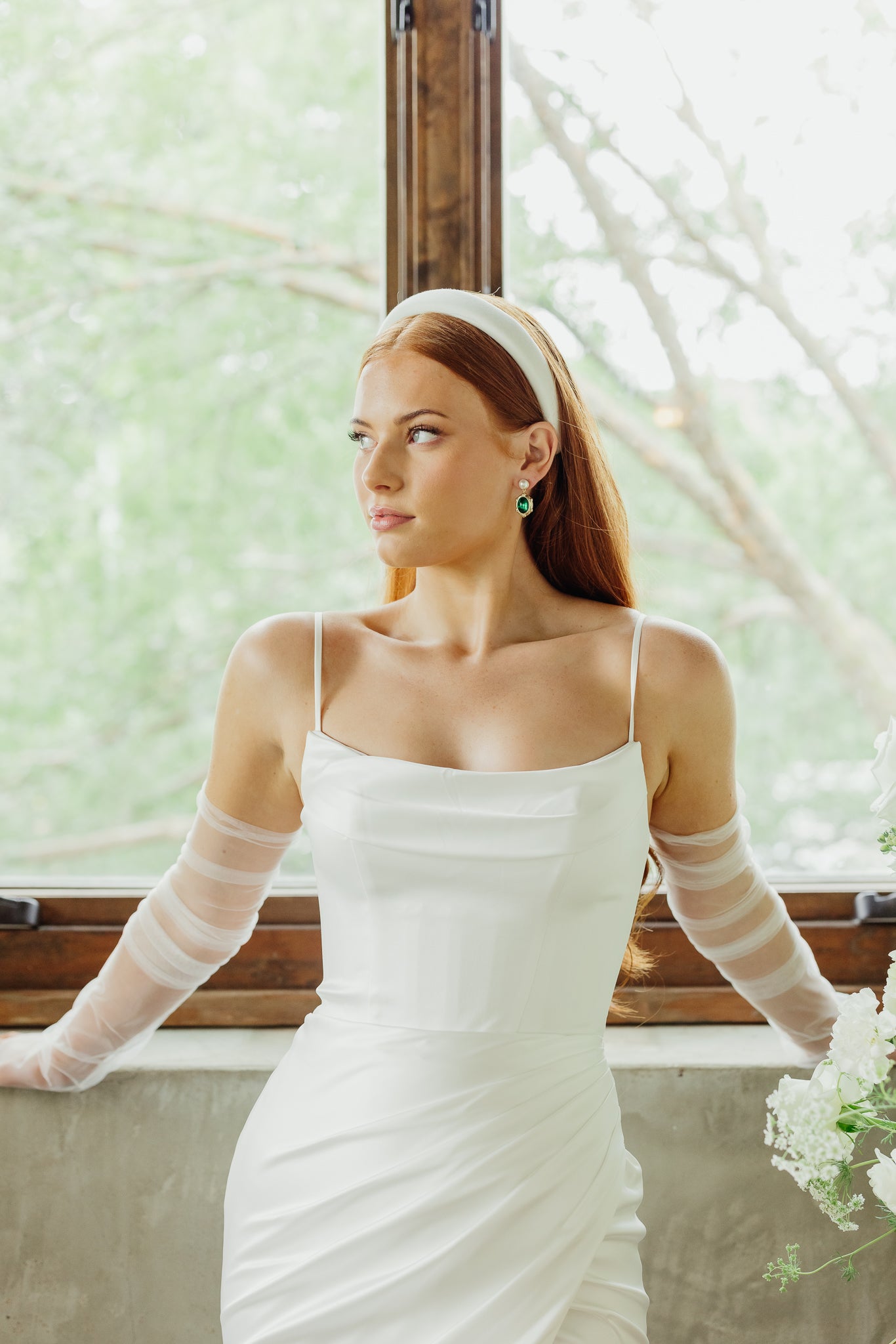 Soft Ruched Tulle Sleeve