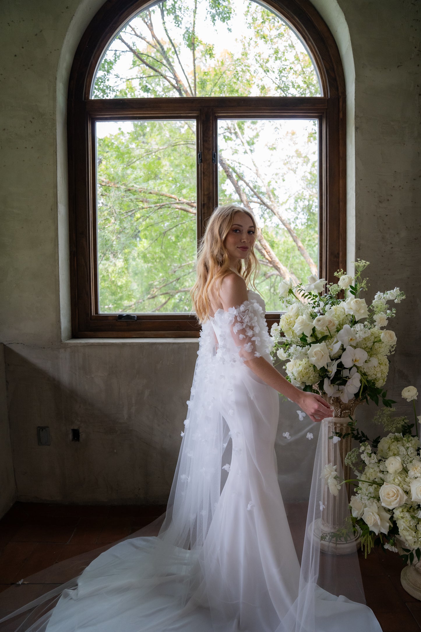 Ombréd 3D Floral Cape