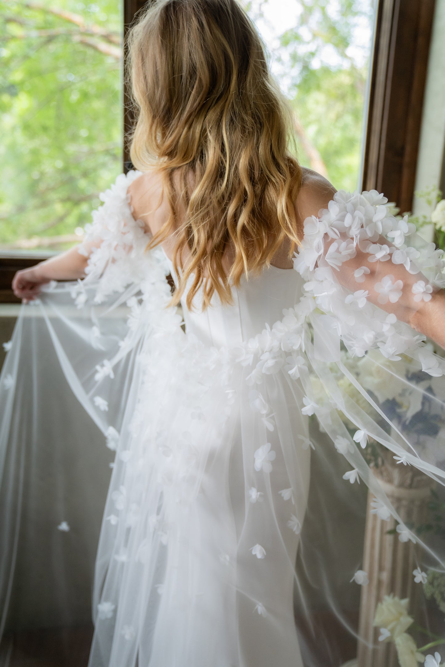 Ombréd 3D Floral Cape