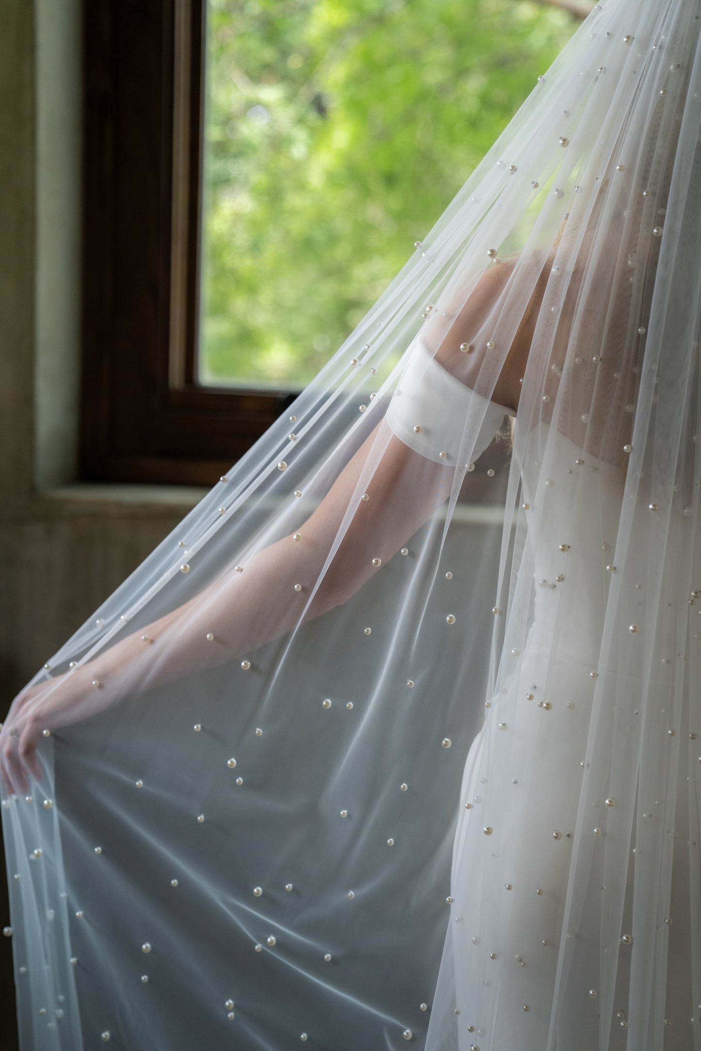 Mother of Pearl Cathedral Veil