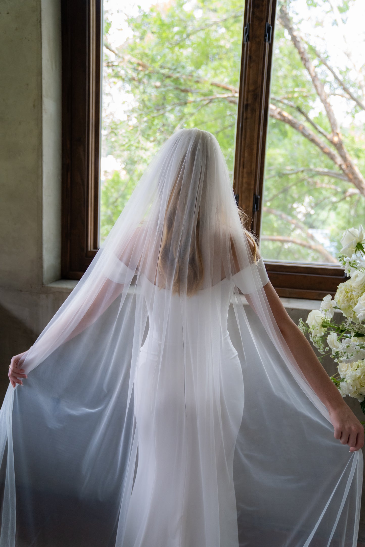 Cascading Lace Cathedral Veil