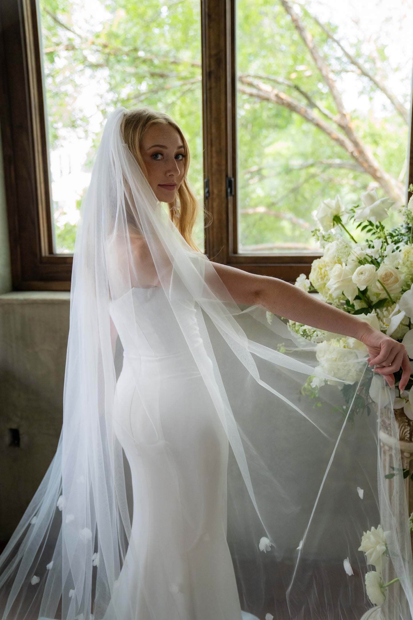 3D Floral Cathedral Veil