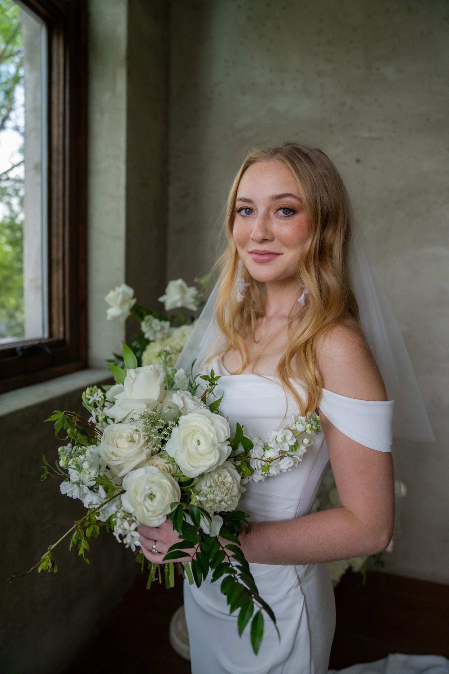 Classic Two Tiered Fingertip Veil