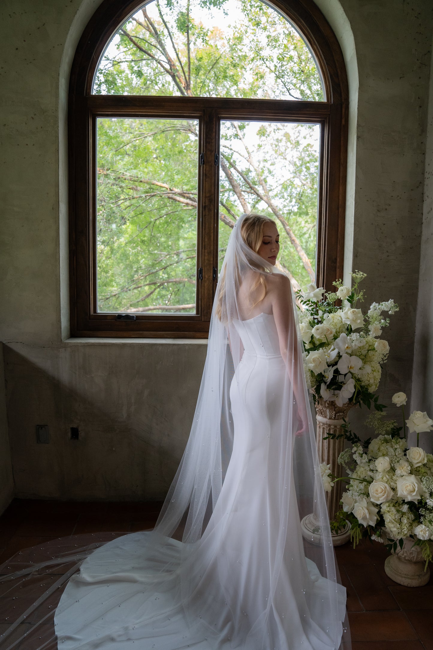 Dew Drop Pearl Cathedral Veil